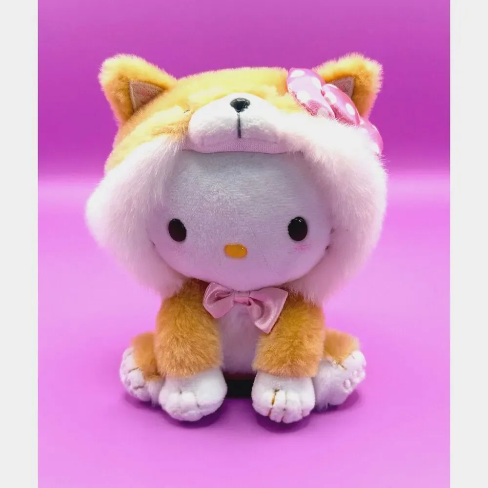 Hello Kitty Shiba Inu Mascot Keychain Plush